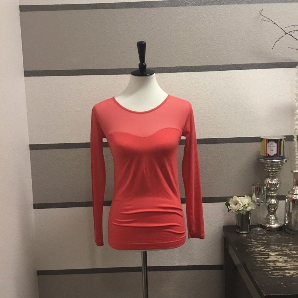F&F Coral Mesh Top